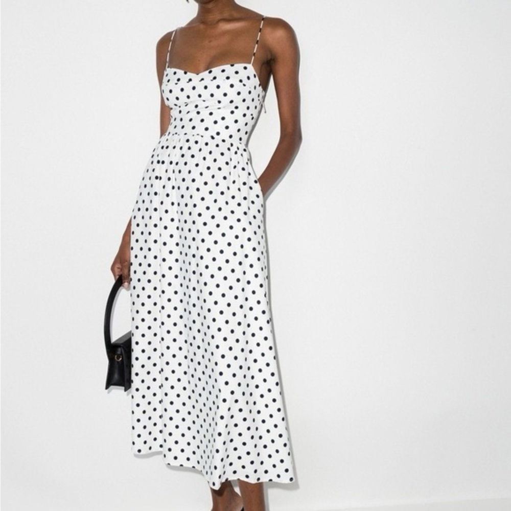 Reformation White Polka Dot Dress